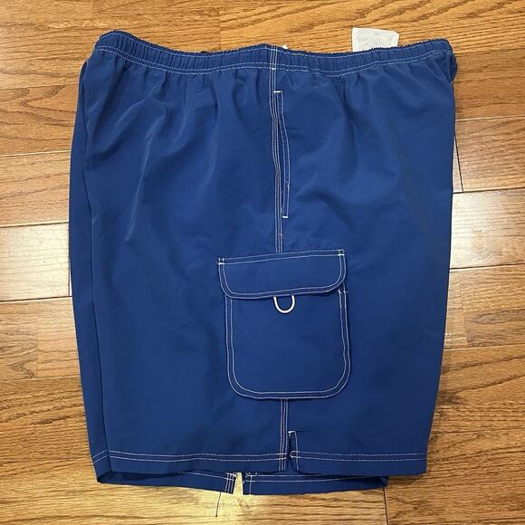 NEW Laguna Sport Swim Trunks Board Shorts Blue Mens Size 3XL Pockets Mesh Lined - Picture 11 of 14
